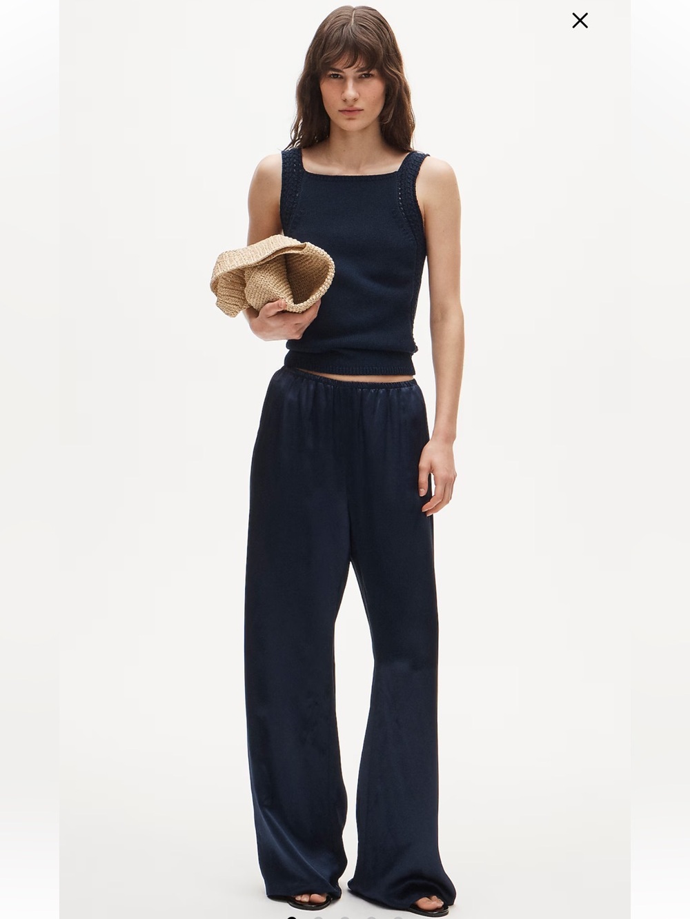 J. Crew Cosmo pant in luster charmeuse - Navy